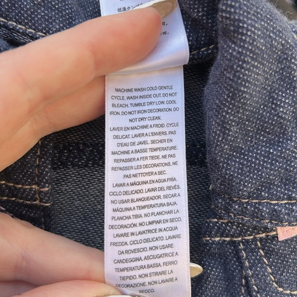 **LAST CHANCE!! Guess Baby Snap Up Faux Denim Jacket 6-9 Months - Picture 5 of 7